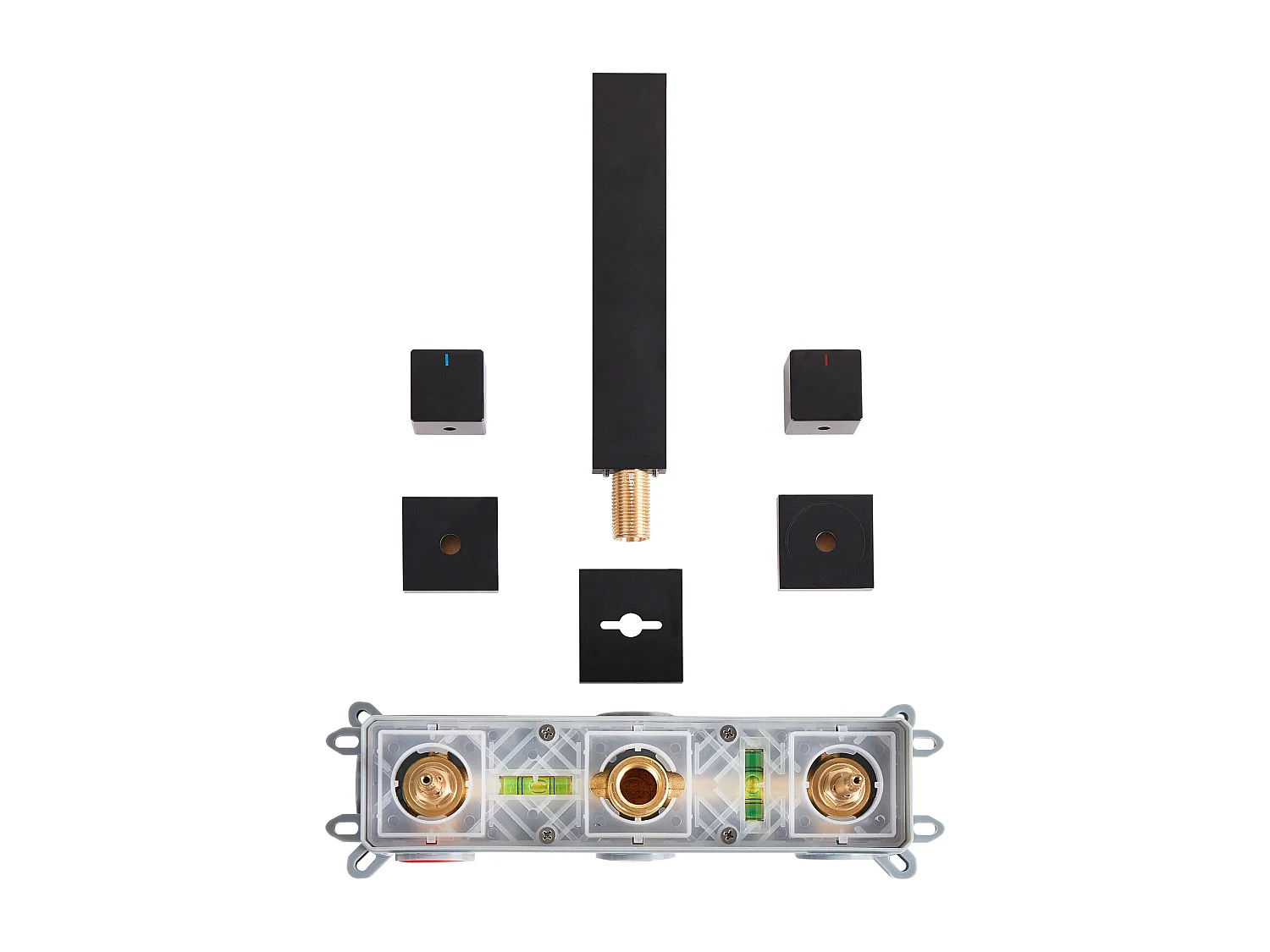 Robinet de lavabo mural PAILON Laiton Noir