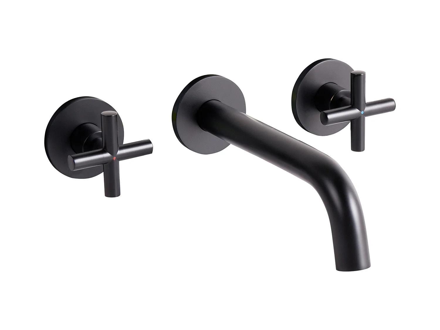 Robinet de lavabo mural KAIETEUR Laiton Noir