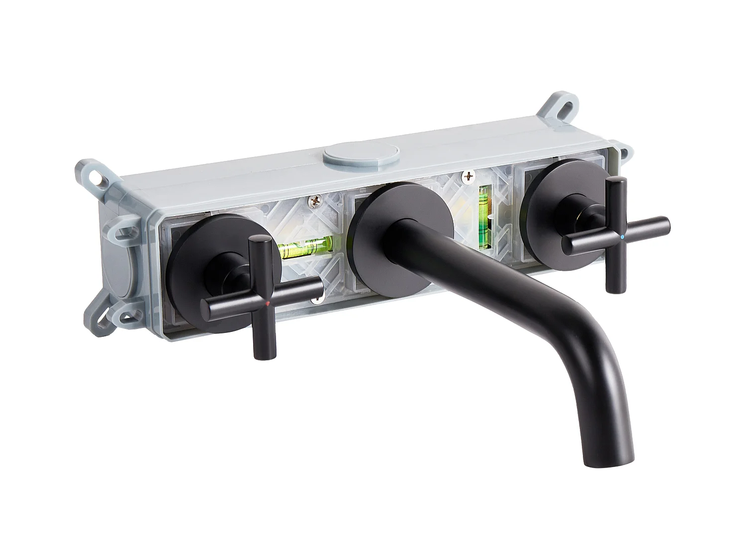 Robinet de lavabo mural KAIETEUR Laiton Noir