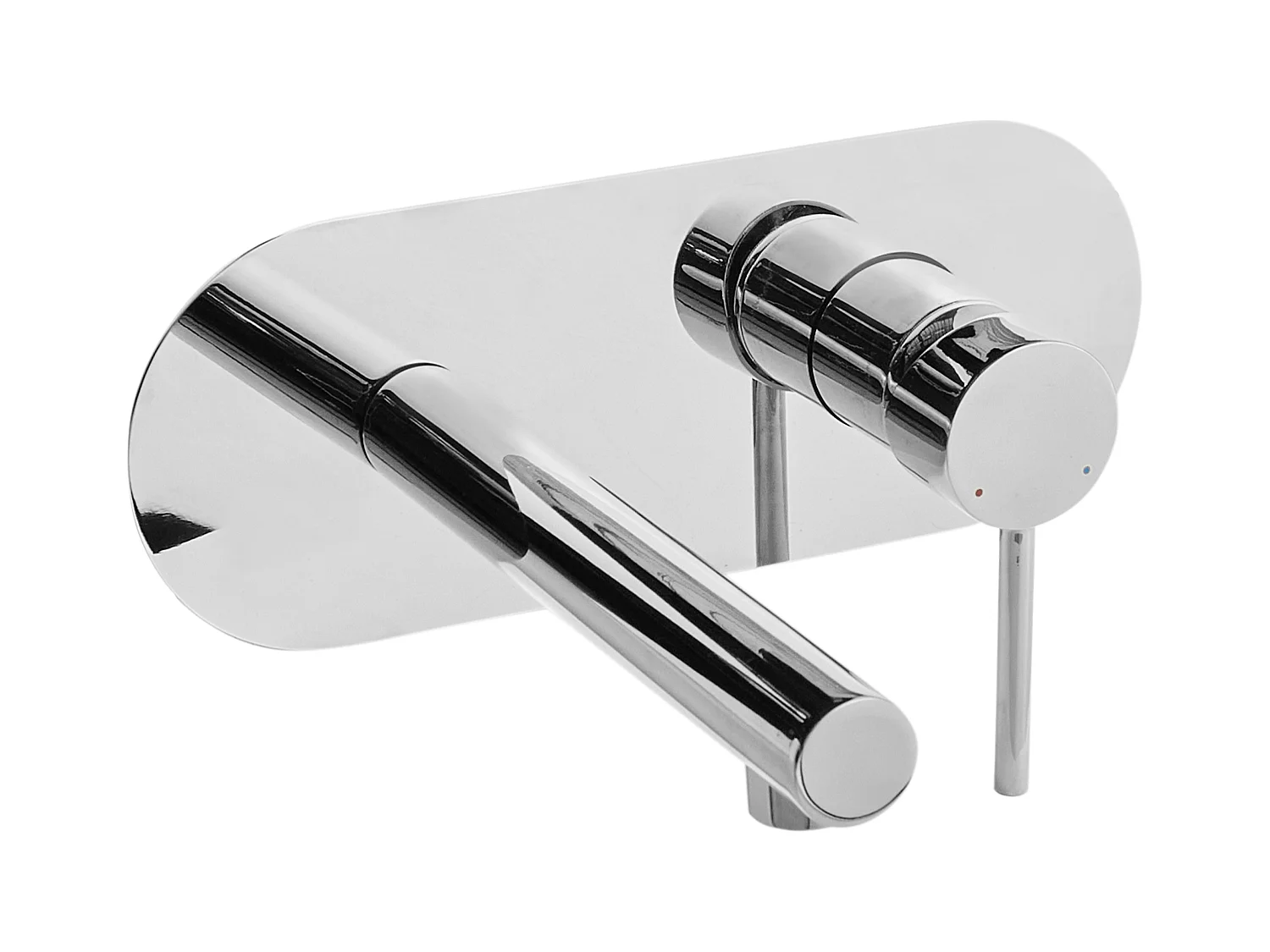 Robinet de lavabo mural CLAVIJO Laiton Argenté