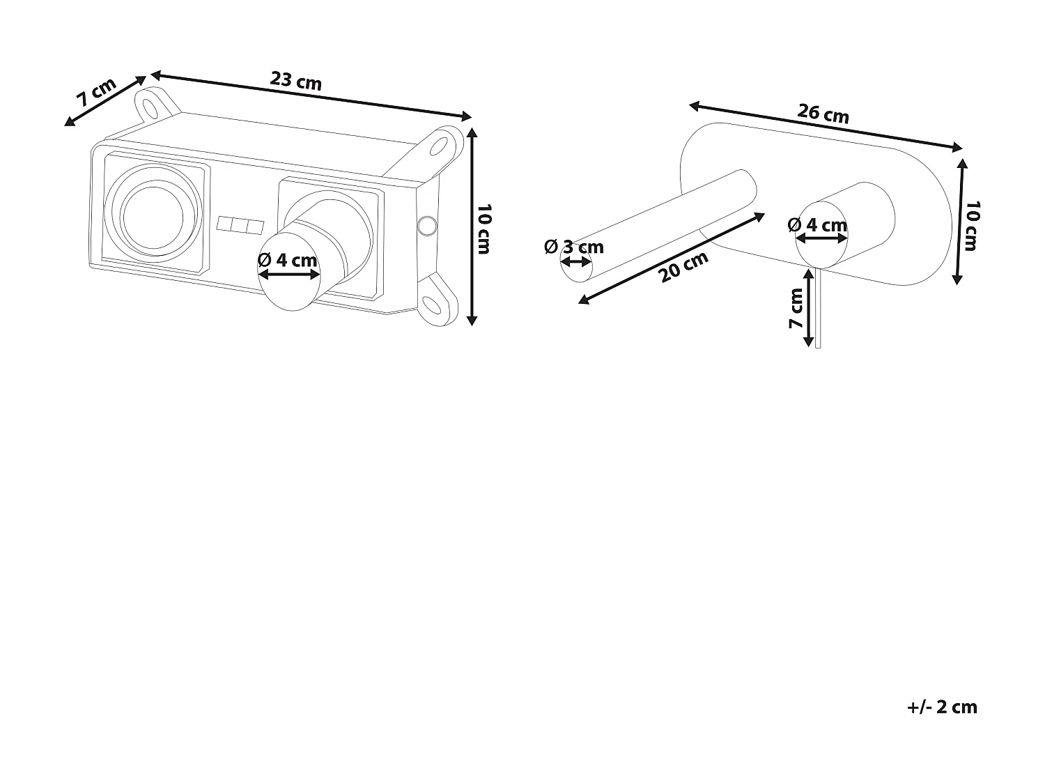 Robinet de lavabo mural CLAVIJO Laiton Argenté