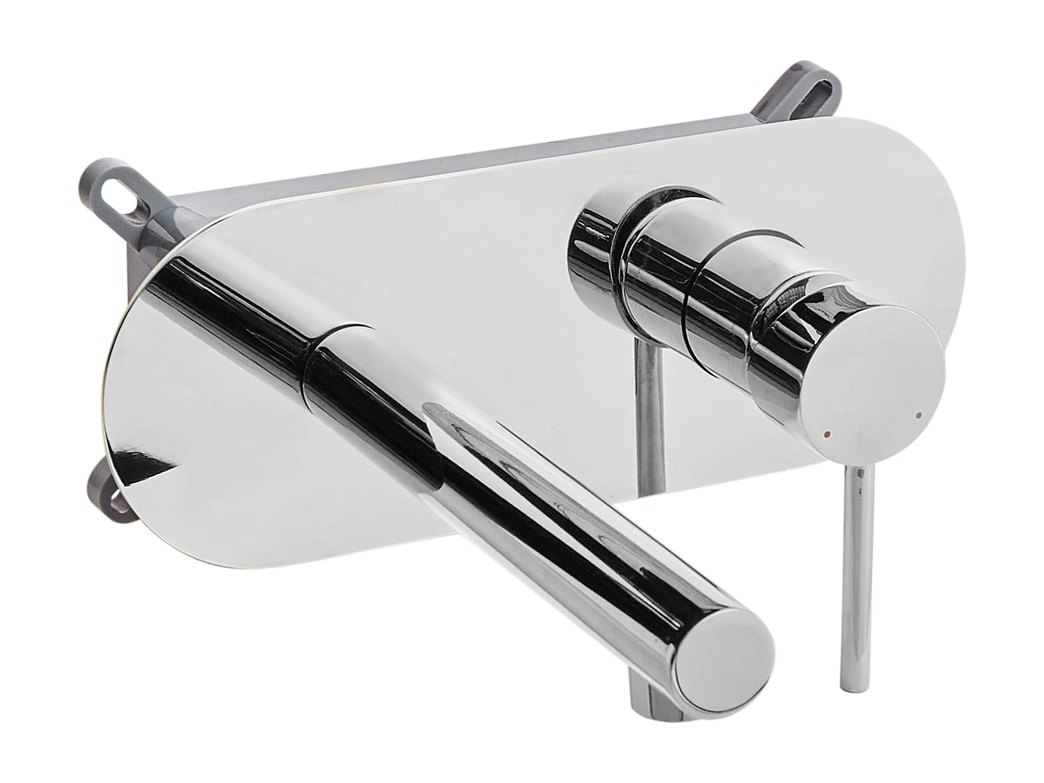 Robinet de lavabo mural CLAVIJO Laiton Argenté