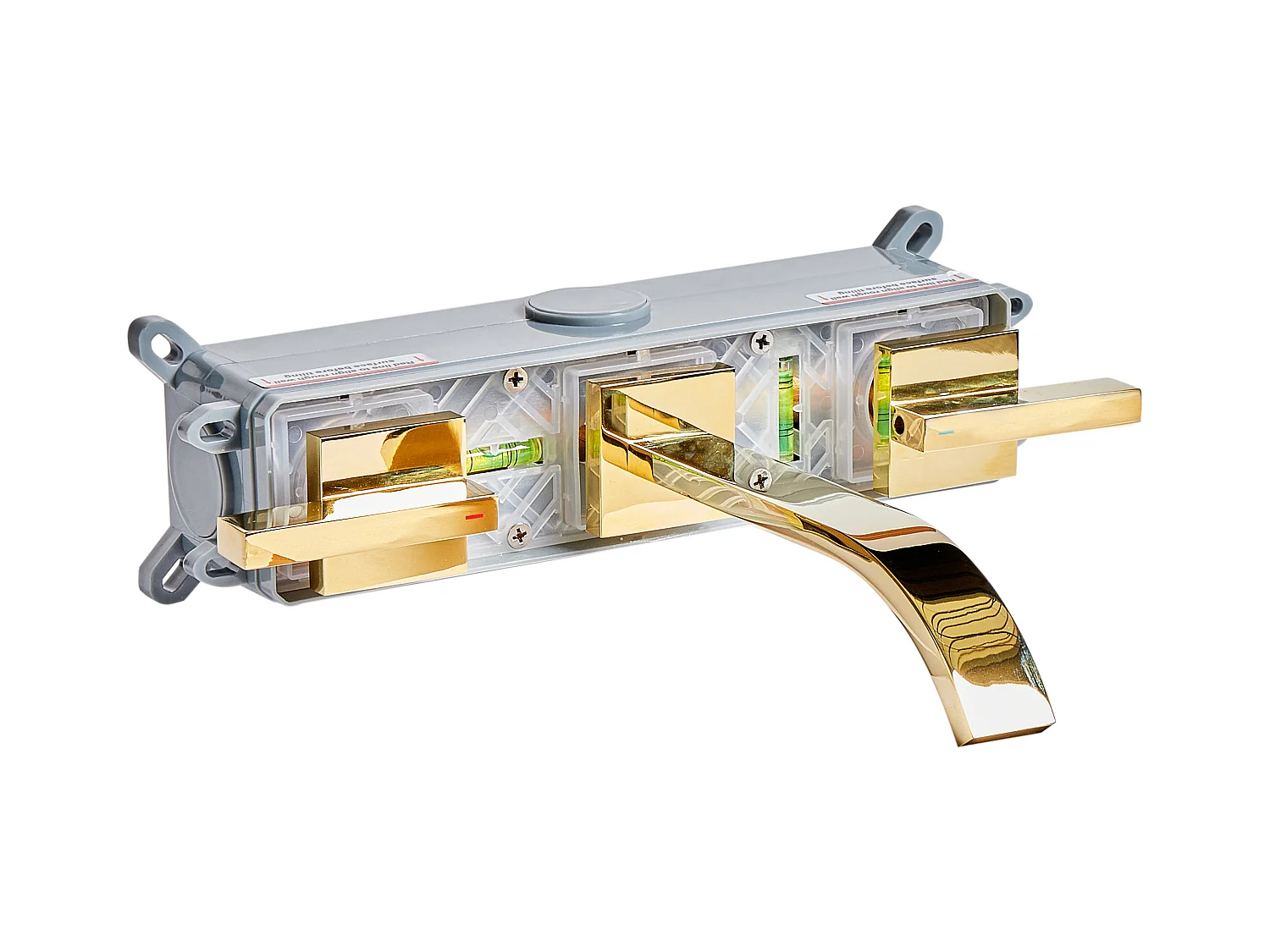 Robinet de lavabo mural BERRACO Laiton Doré