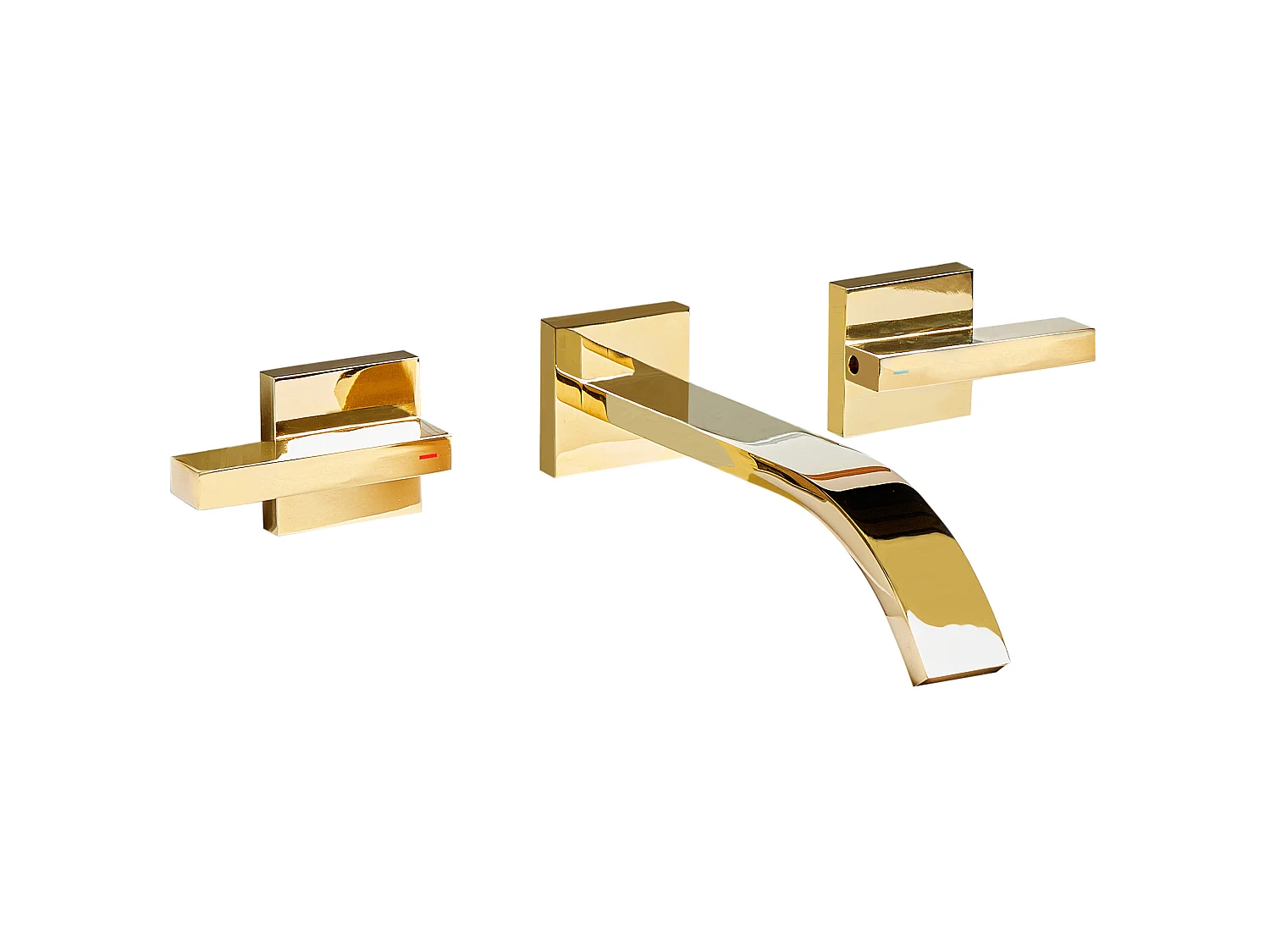 Wall Mounted Basin Mixer Tap BERRACO Brass Gold
