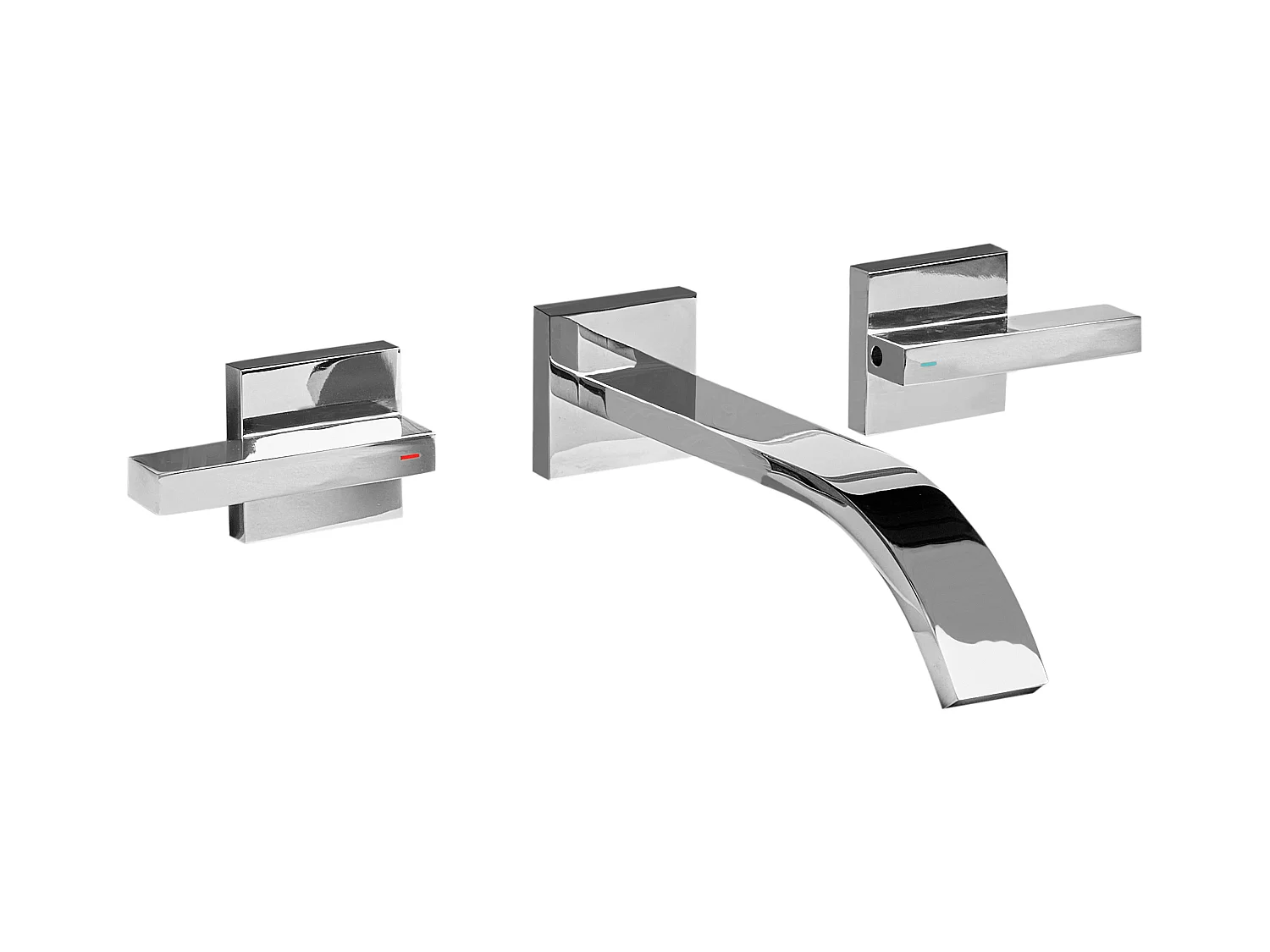 Wandmontierte Waschtischarmatur BERRACO Silber