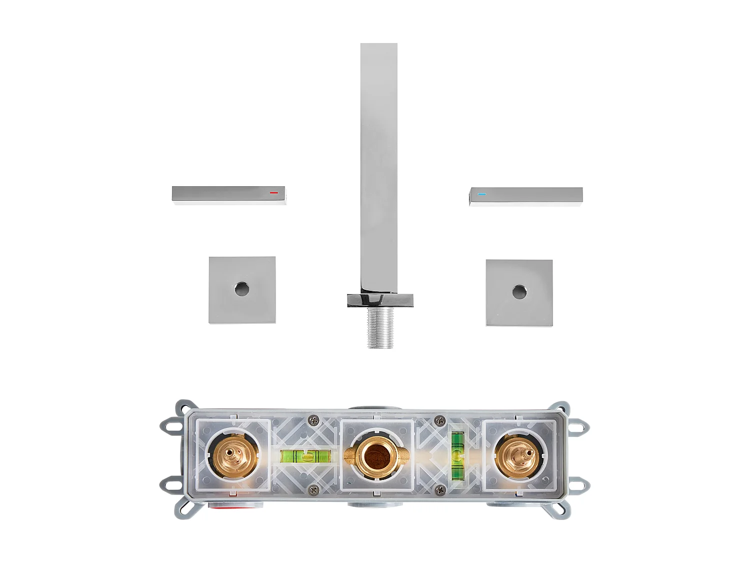 Wandmontierte Waschtischarmatur BERRACO Silber