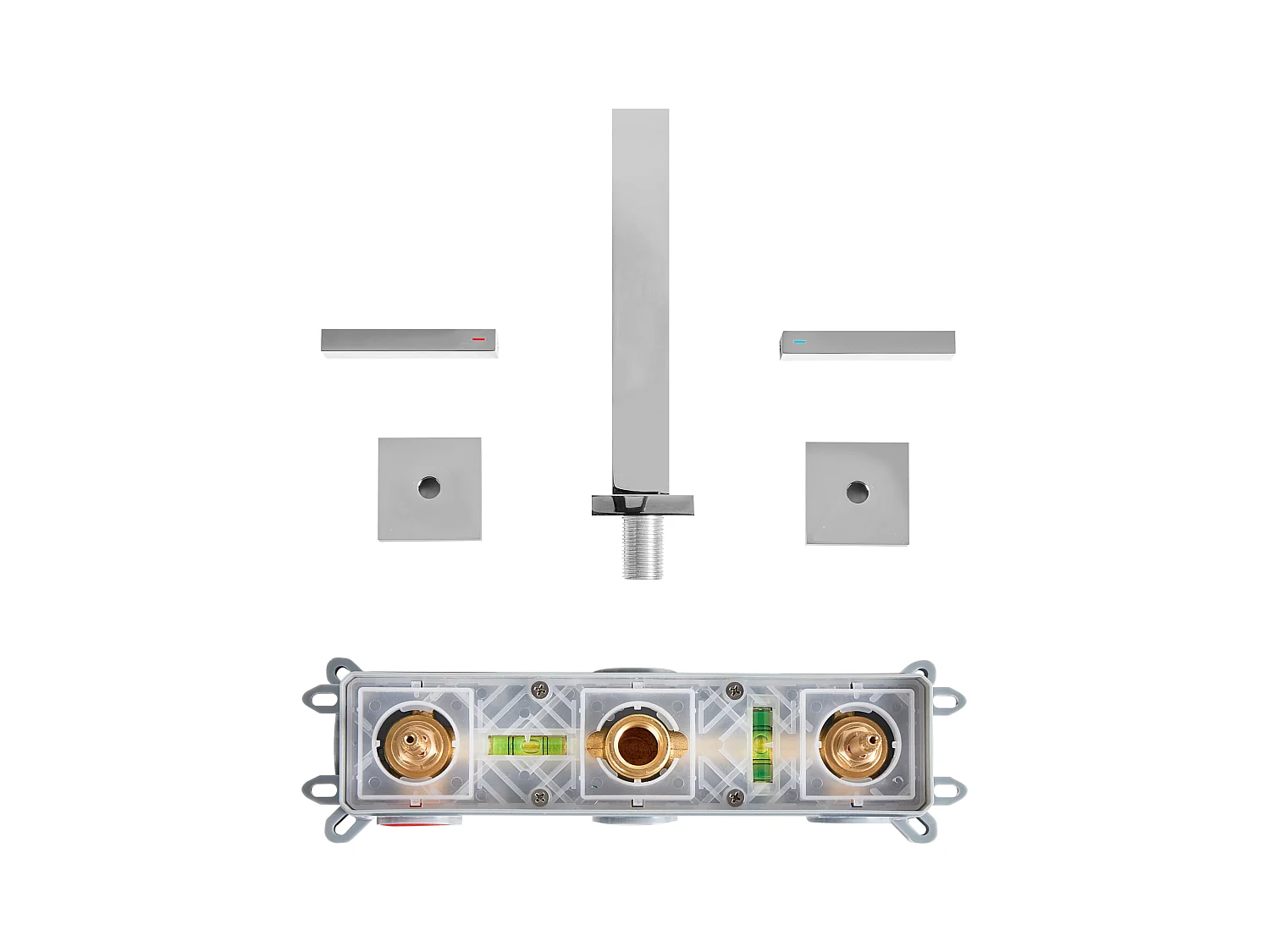 Wandmontierte Waschtischarmatur BERRACO Silber