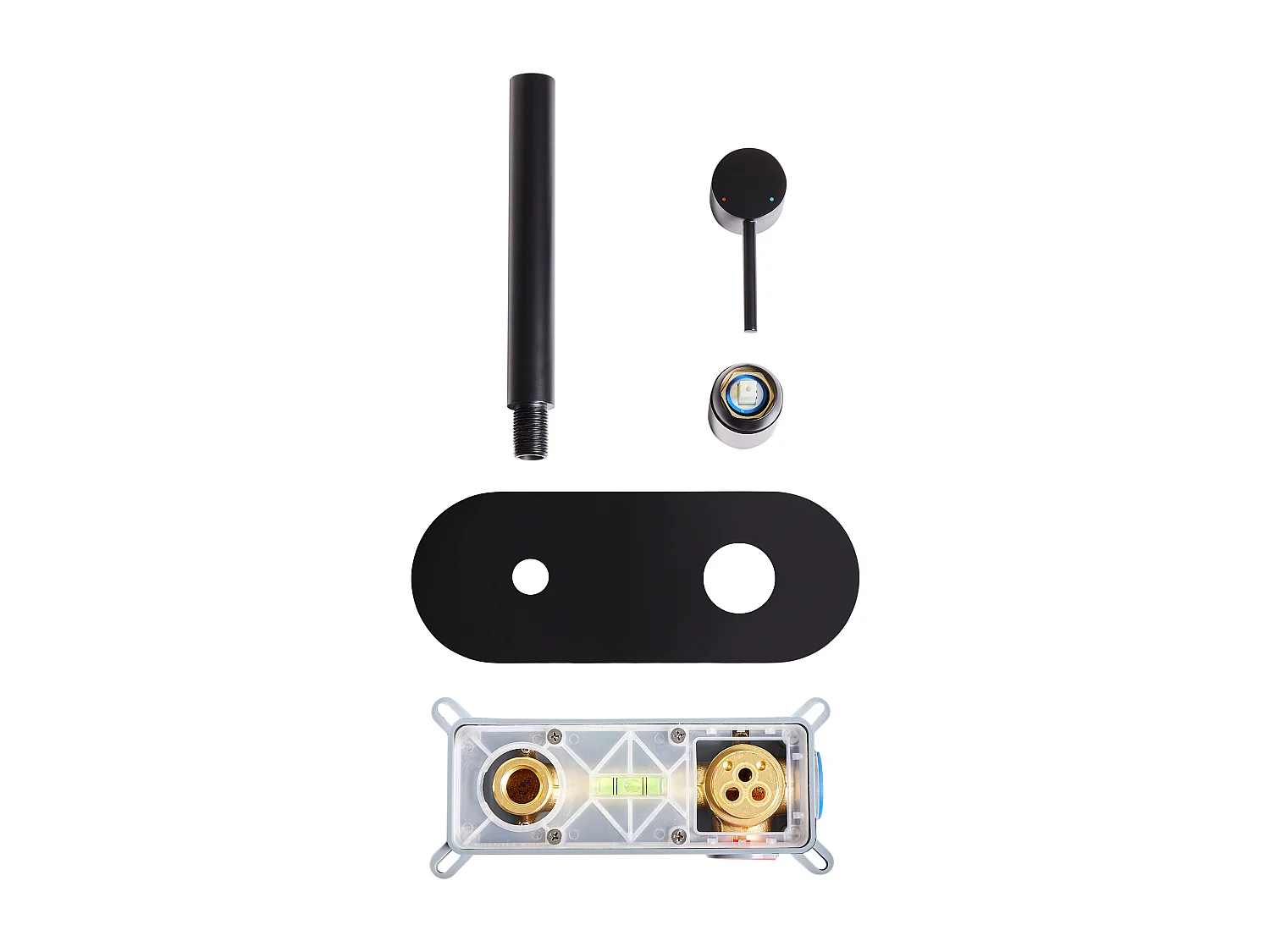 Robinet de lavabo mural CLAVIJO Laiton Noir