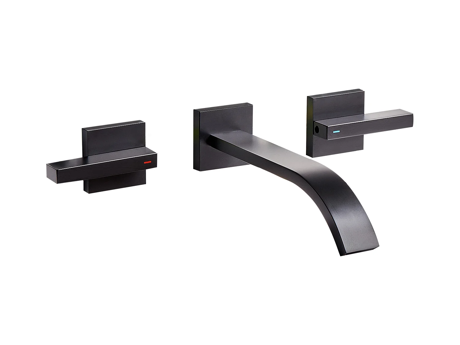 Robinet de lavabo mural BERRACO Laiton Noir