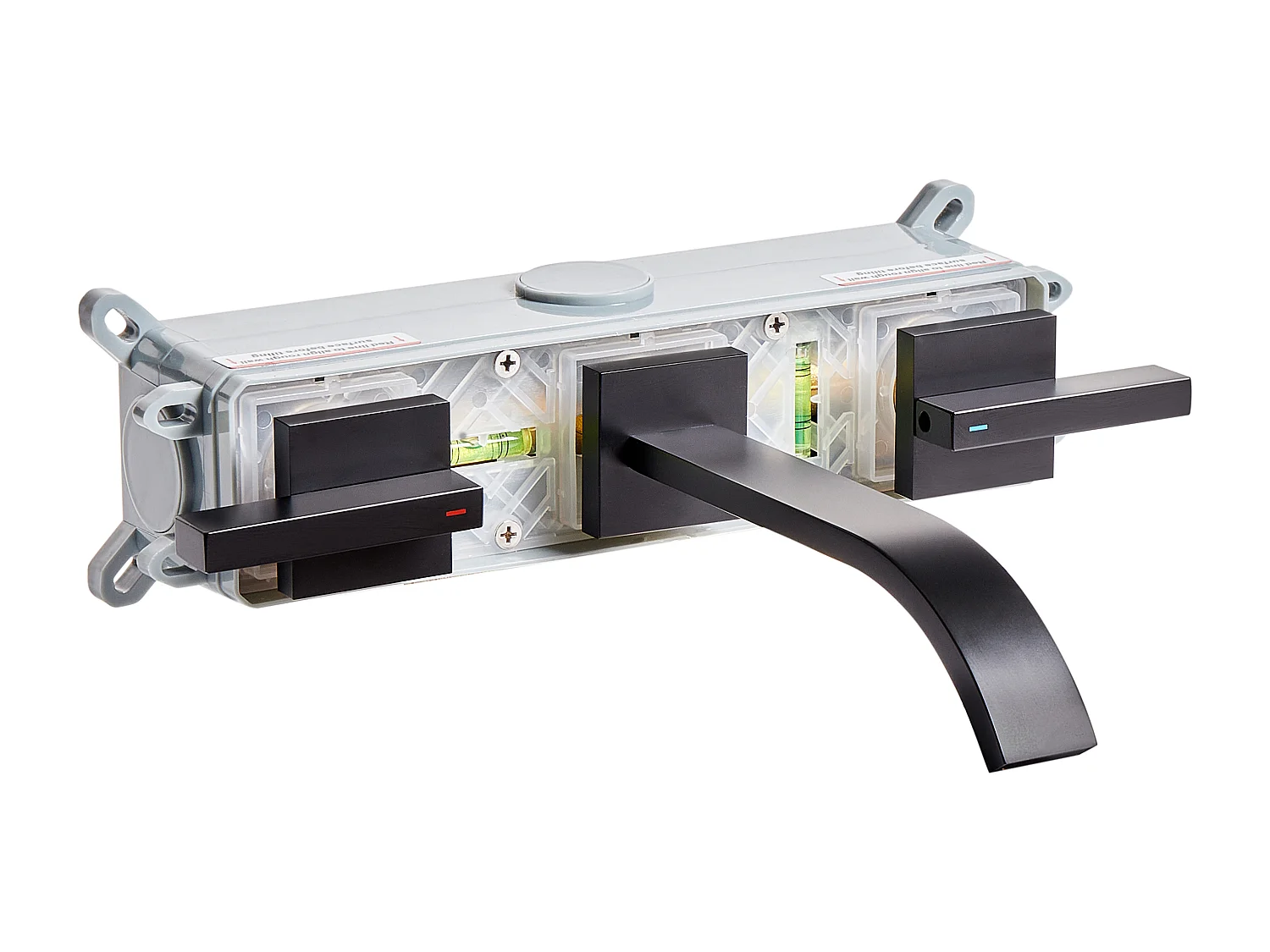 Robinet de lavabo mural BERRACO Laiton Noir