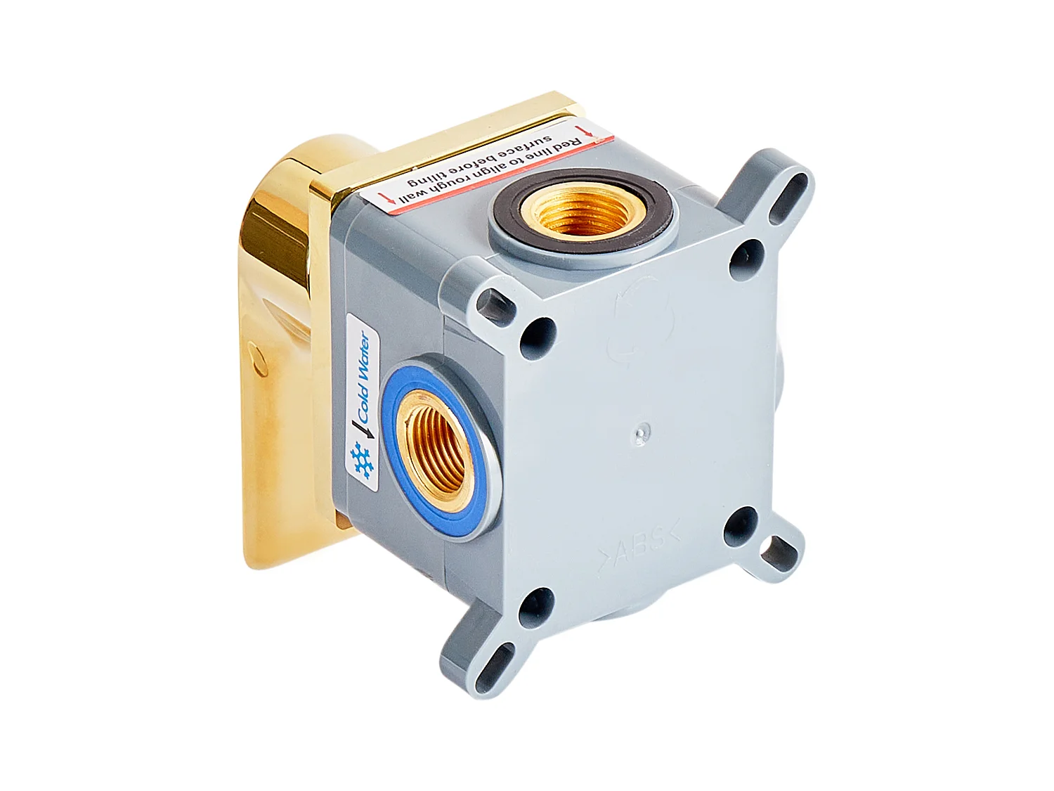 Robinet de lavabo mural APONWAO Laiton Doré