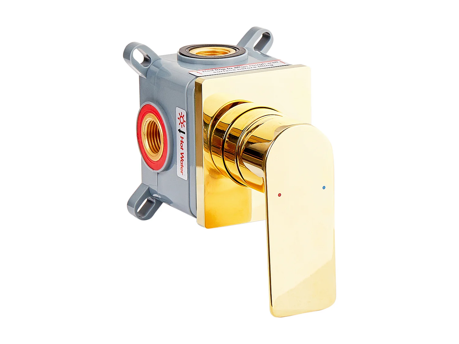 Robinet de lavabo mural APONWAO Laiton Doré