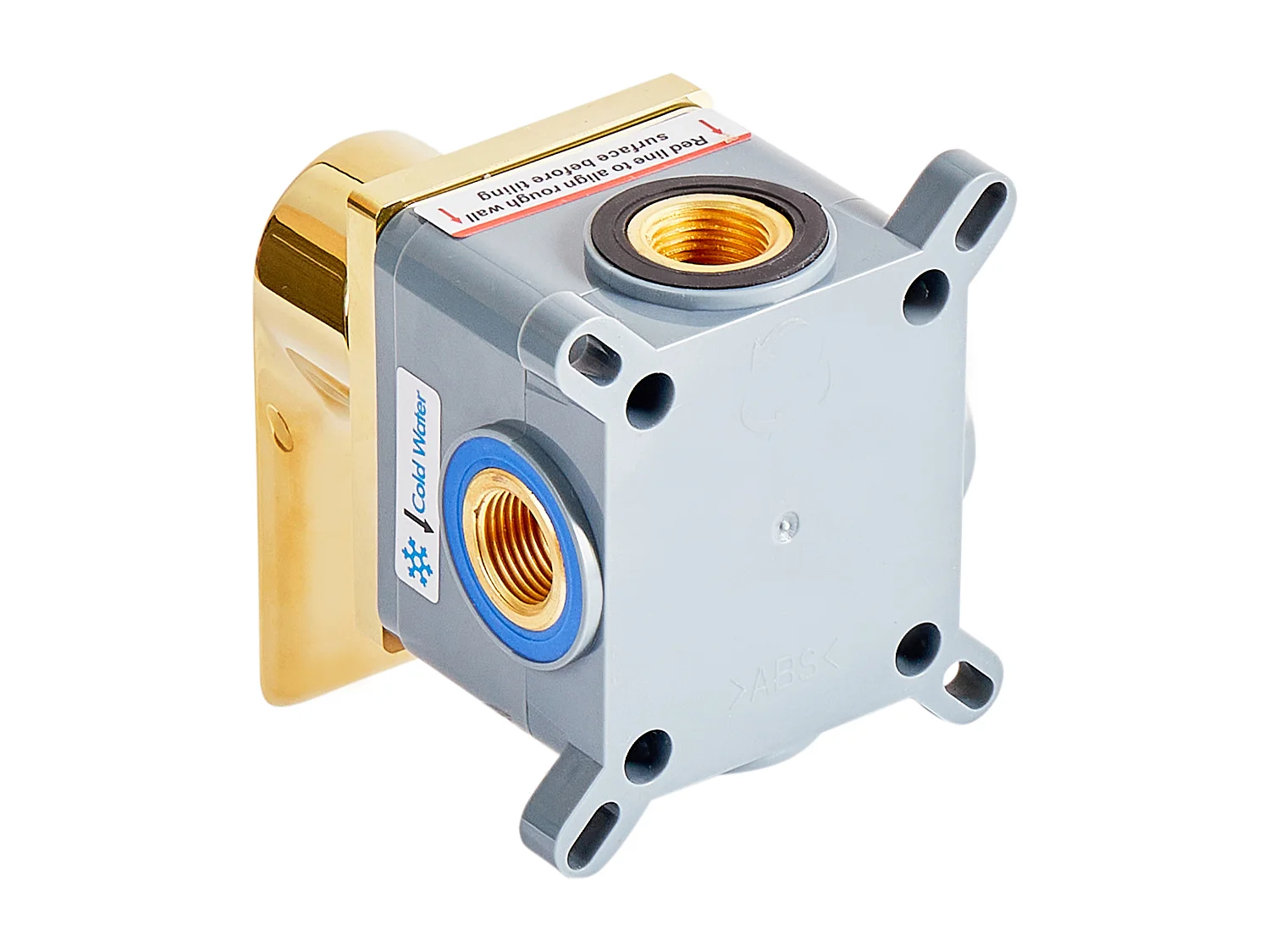 Robinet de lavabo mural APONWAO Laiton Doré