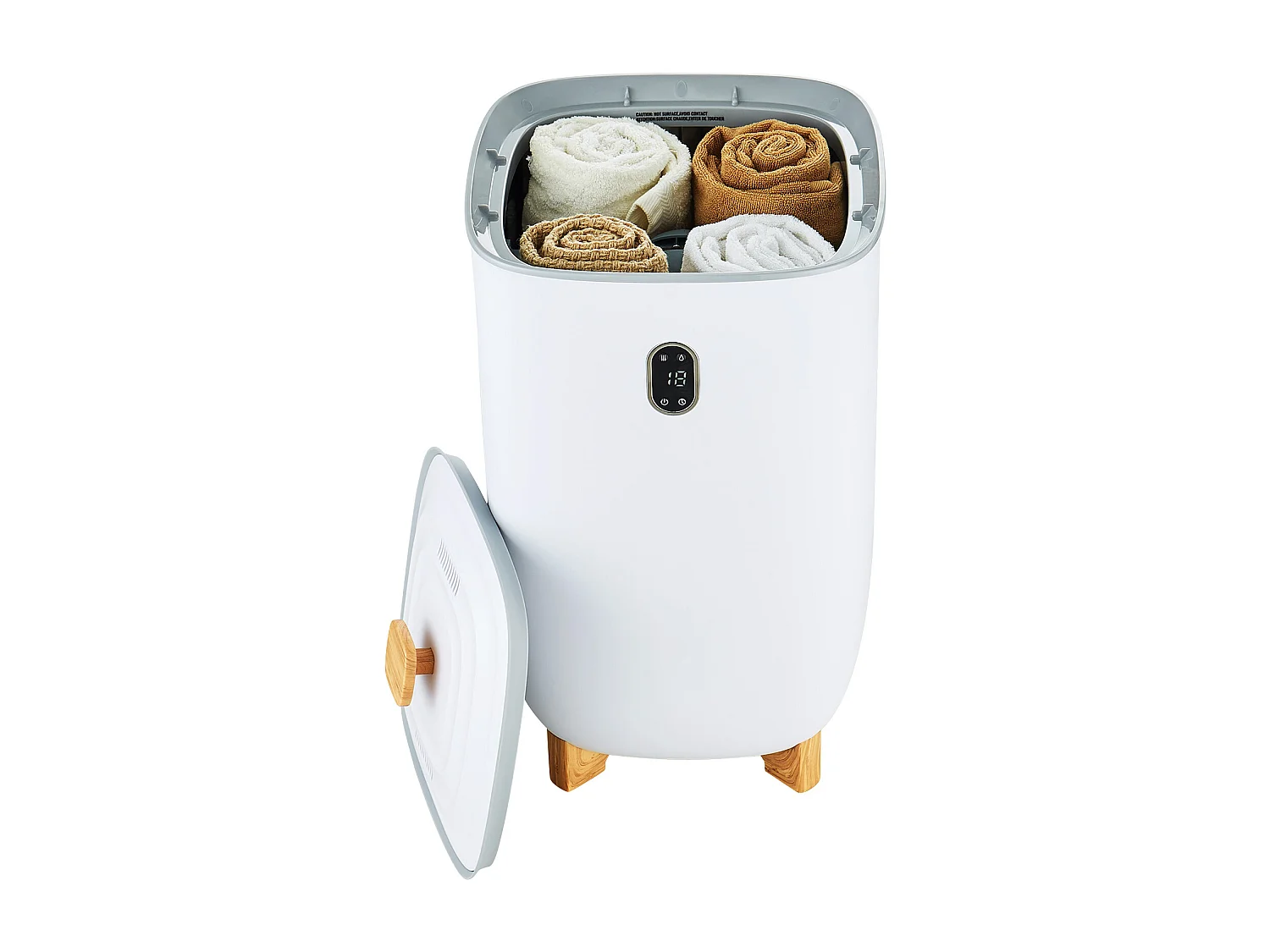 Secador de Toallas SucceBuy, Balde Calentador de Toallas 35L, Pantalla LED, Función Secado, Minutería, Blanco