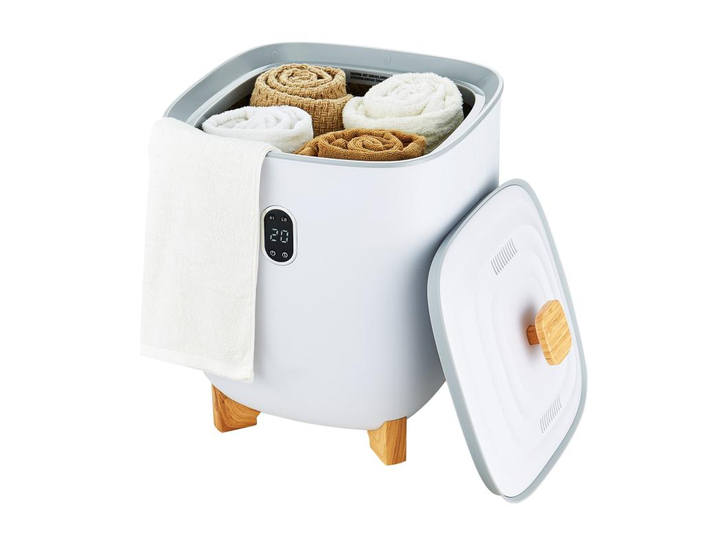 Asciugatoio Toaglie SucceBuy, Balde Calentatore Toaglie 25L, Schermo LED, Scaldamento dal Fondo, Minuteria, Bianco