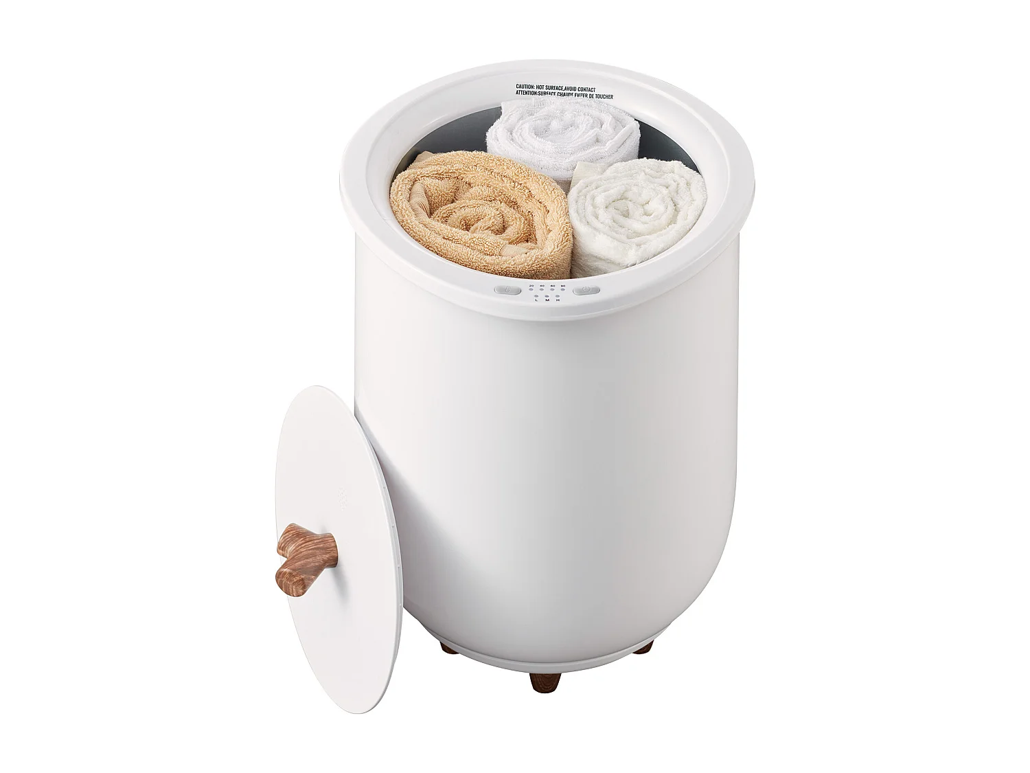 Sèche Serviettes Seau Chauffe Serviette SucceBuy 20L, Grand Radiateur de Salle de Bain avec Lumière LED