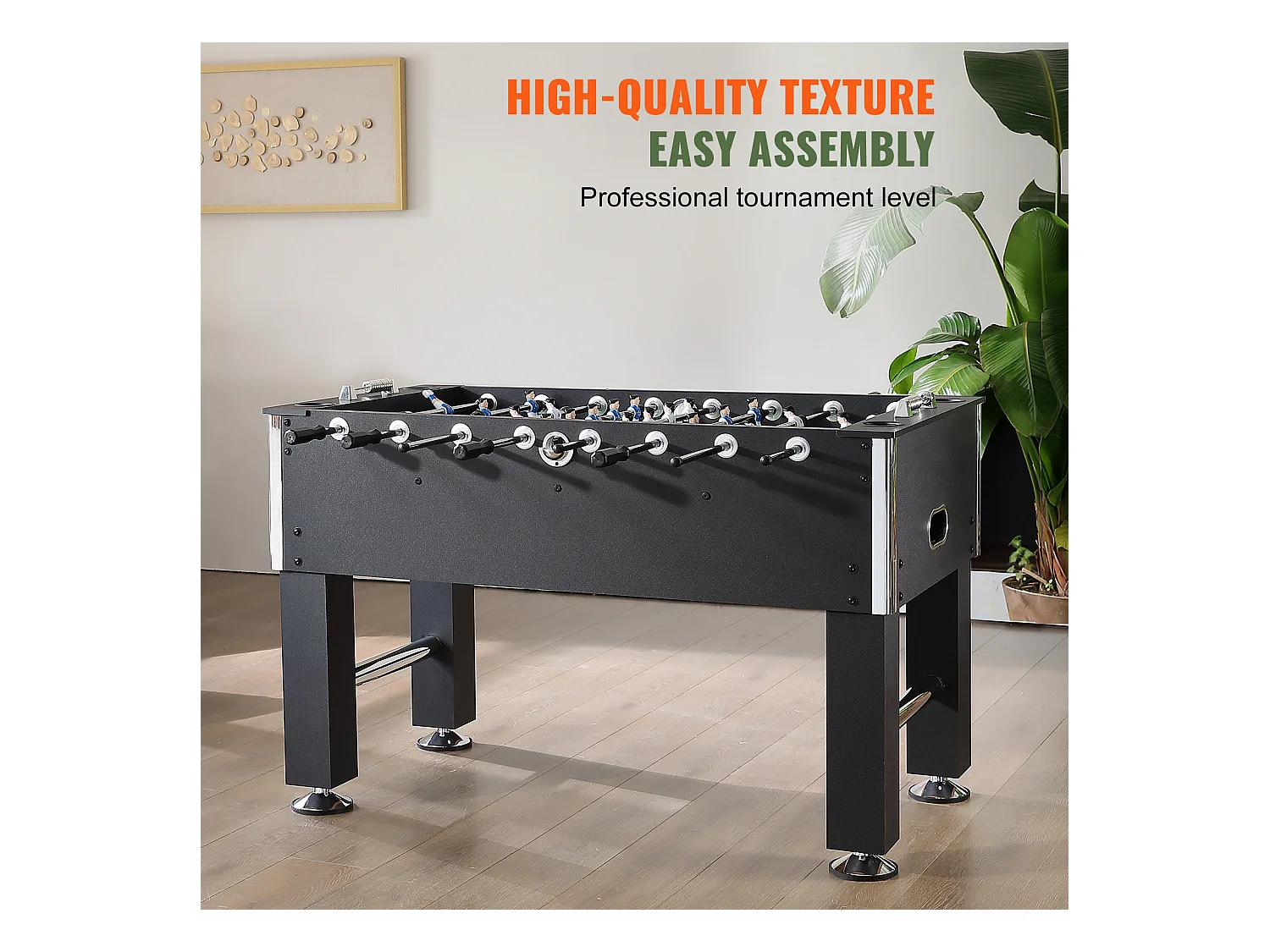Babyfoot Table de Jeu Football SucceBuy Table de Baby-Foot de 139.7 cm, Jeu de Football Standard pour un Usage Domestique