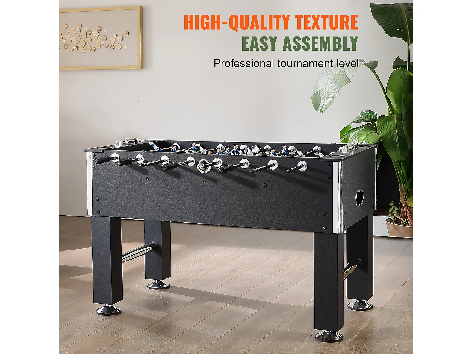 Babyfoot Table de Jeu Football SucceBuy Table de Baby-Foot de 139.7 cm, Jeu de Football Standard pour un Usage Domestique