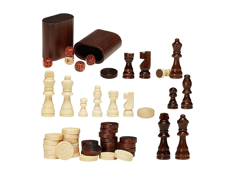 Schachspiel, SucceBuy 3-IN-1 45,7 cm Schach- und Backgammon-Spieltischmöbelset