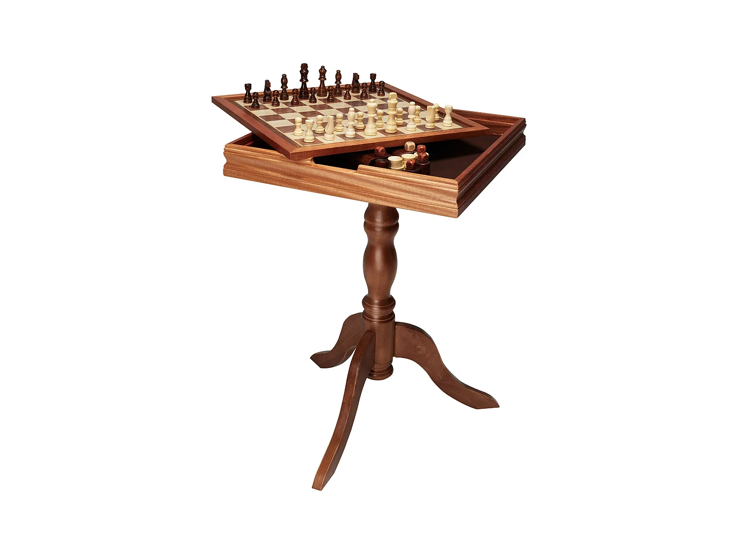 Jeu d'Échec, SucceBuy Ensemble de Meubles de Table de Jeu d'Échec et de Backgammon 3-EN-1 45,7 cm