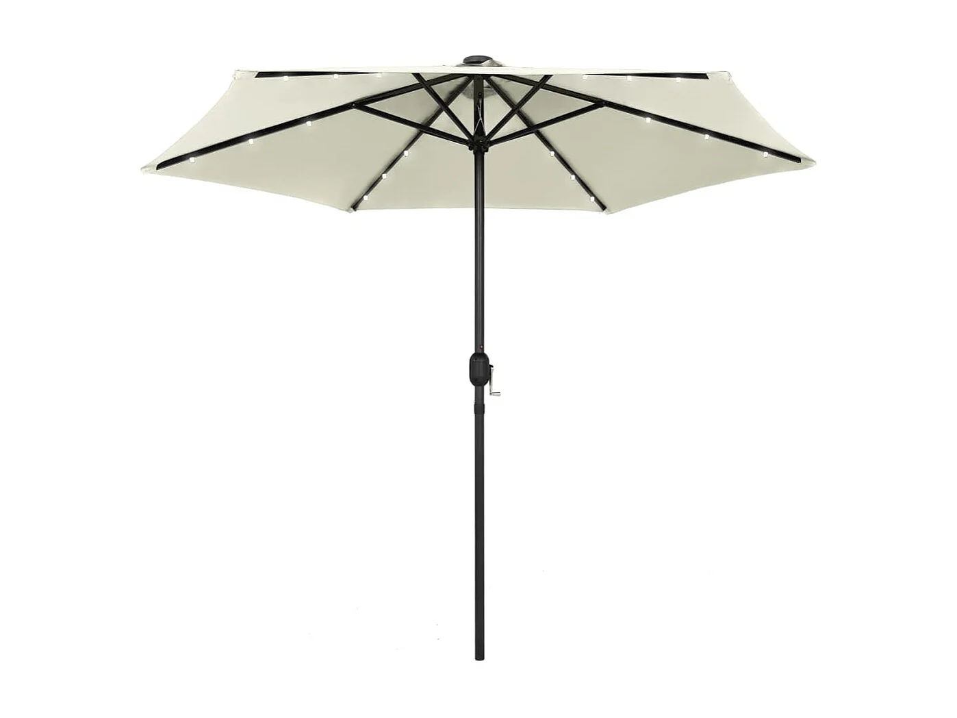 Parasol droit Ø 270 cm avec LED