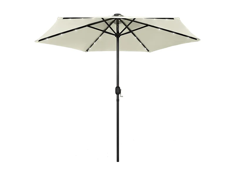 Parasol droit Ø 270 cm avec LED