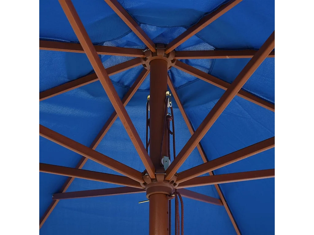 Parasol droit avec mât en bois Ø 350 cm