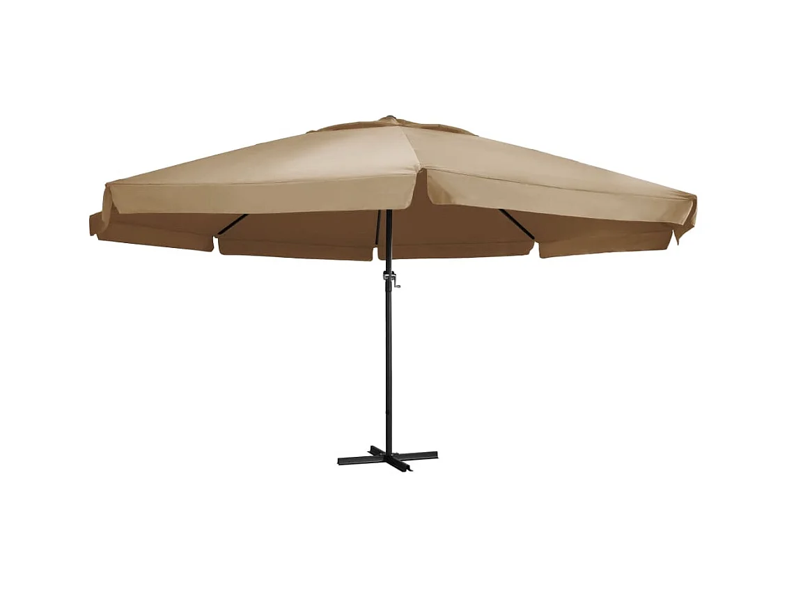 Paraguas con mástil de aluminio de 600 cm de diámetro