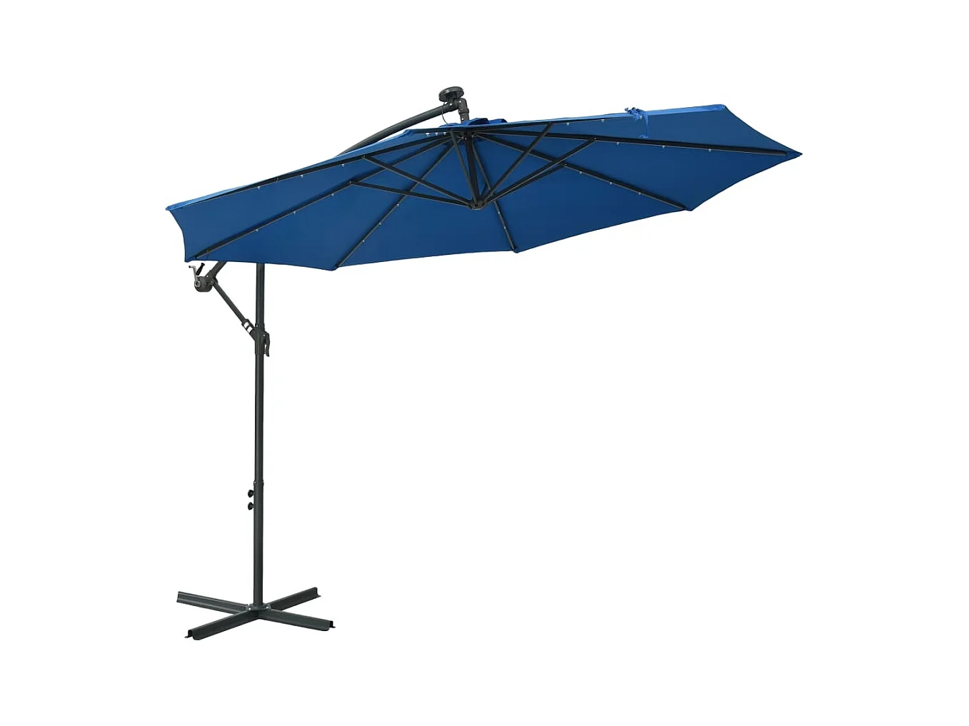 Parasol déporté Ø 300 cm avec éclairage LED