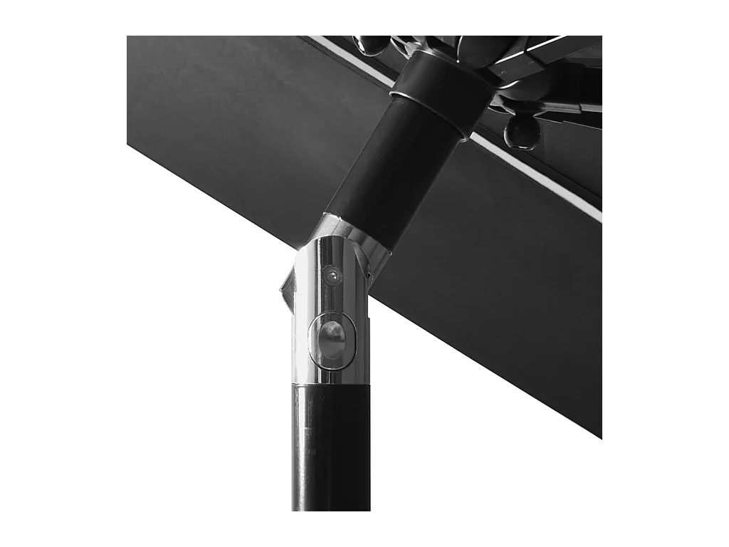 Parasol à 3 niveaux avec mât en aluminium 3 mètres