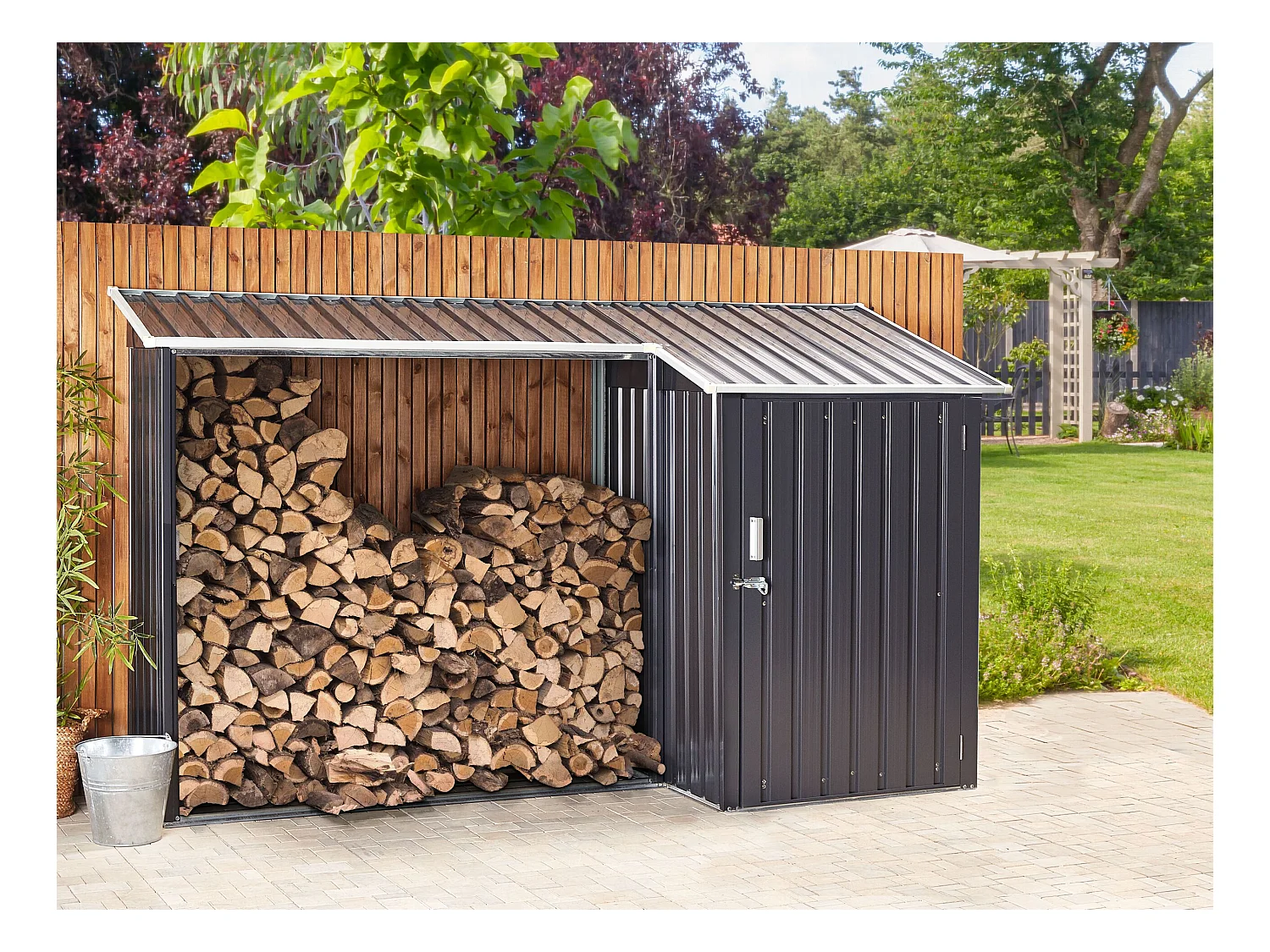 Abri de jardin AOSTA 270 cm 105 cm Noir