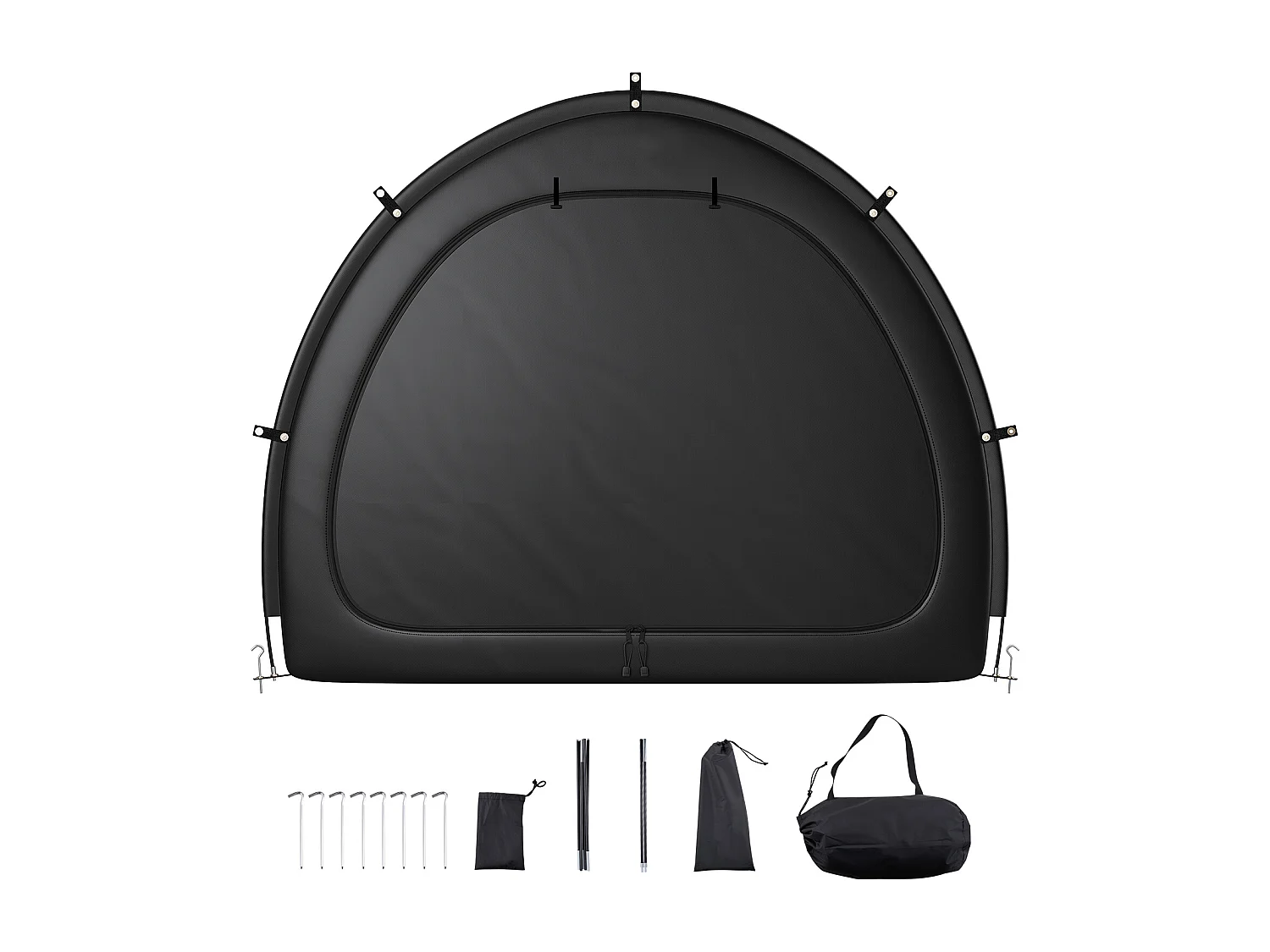 Abri à Vélo SucceBuy Tente de Rangement pour Vélos d'Extérieur, Abri de Jardin Étanche en Forme d'Éventail pour 4 à 5 Vélos