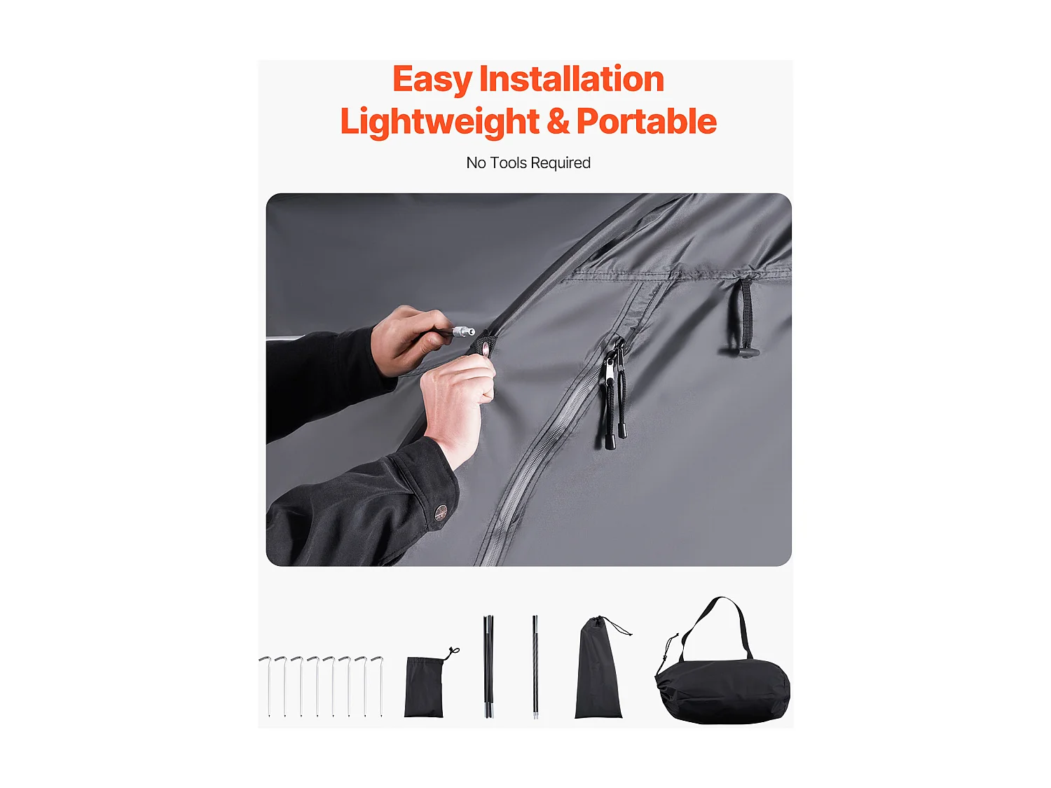 Abri à Vélo SucceBuy Tente de Rangement pour Vélos d'Extérieur, Abri de Jardin Étanche en Forme d'Éventail pour 4 à 5 Vélos