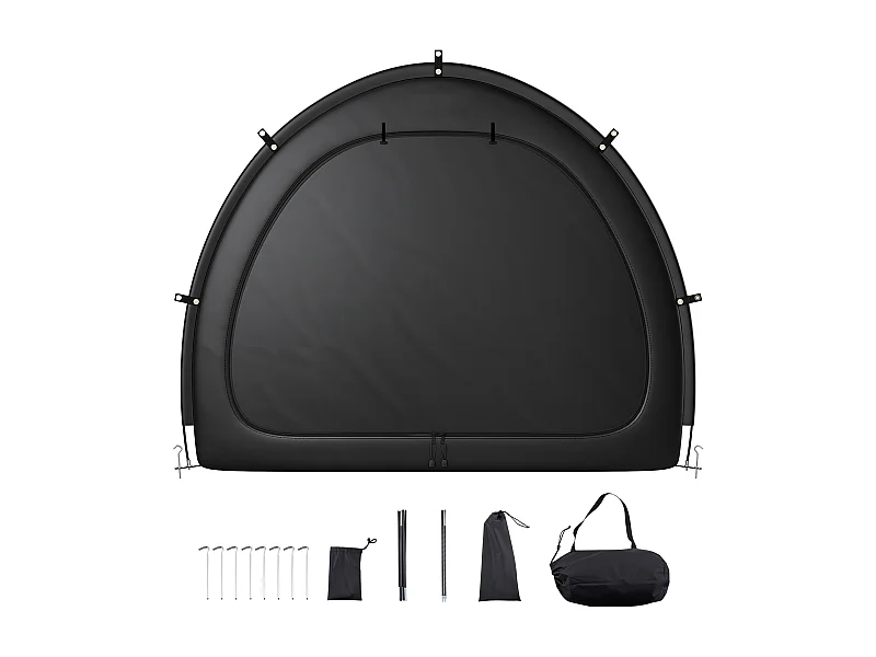 Abri à Vélo SucceBuy Tente de Rangement pour Vélos d'Extérieur, Abri de Jardin Étanche en Forme d'Éventail pour 4 à 5 Vélos