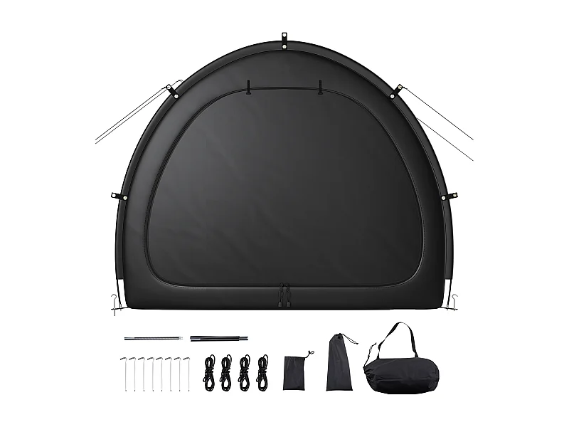 Cobertizo Para Bicicletas Carpa De Almacenamiento Impermeable Para Bicicletas SucceBuy Para 1-2 Bicicletas - Diseño En Forma De Ventilador