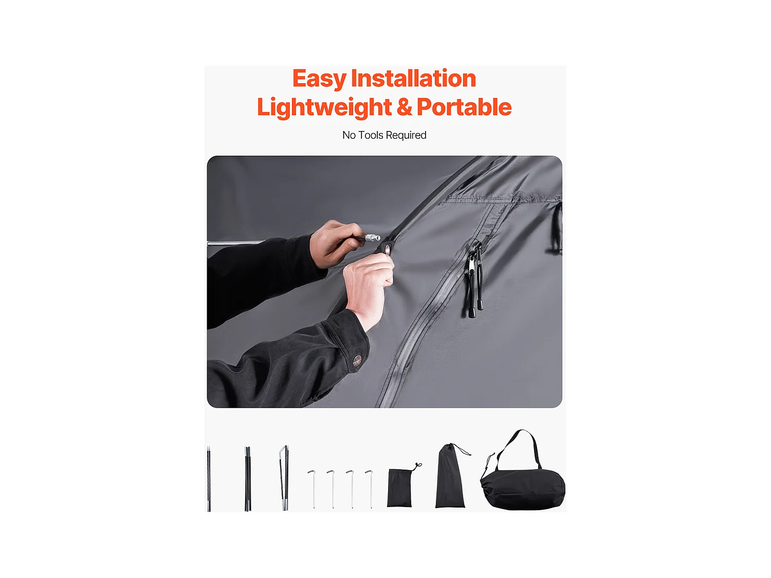 Abri à Vélo SucceBuy Tente de Rangement pour Vélos d'Extérieur, Double Porte en Éventail pour 4 à 5 Vélos