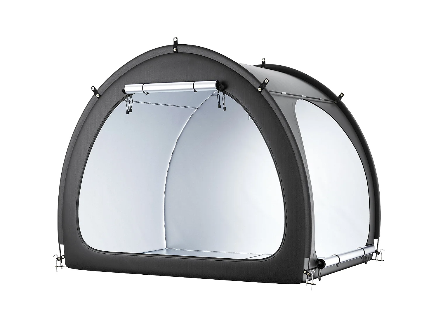 Abri à Vélo SucceBuy Tente de Rangement pour Vélos d'Extérieur, Double Porte en Éventail pour 4 à 5 Vélos