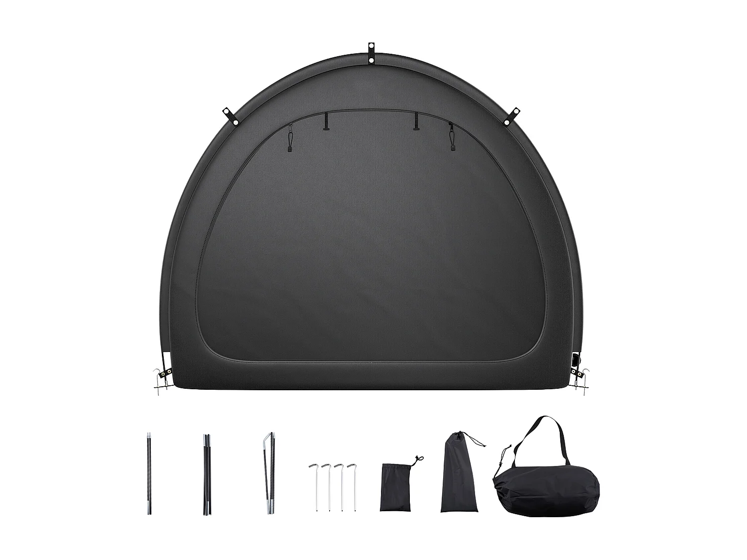 Abri à Vélo SucceBuy Tente de Rangement pour Vélos d'Extérieur, Double Porte en Éventail pour 4 à 5 Vélos