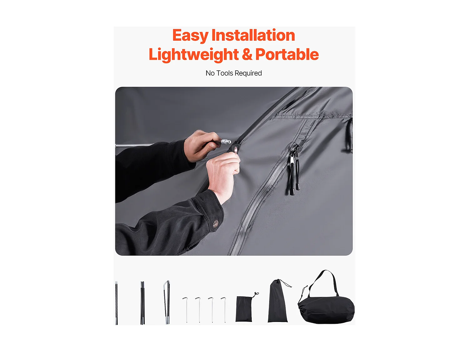 Abri à Vélo SucceBuy Tente de Rangement pour Vélos d'Extérieur, Double Porte en Éventail pour 4 à 5 Vélos