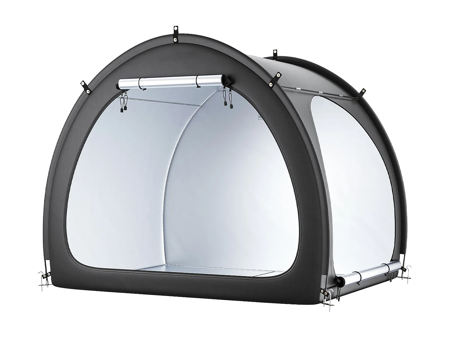 Abri à Vélo SucceBuy Tente de Rangement pour Vélos d'Extérieur, Double Porte en Éventail pour 4 à 5 Vélos