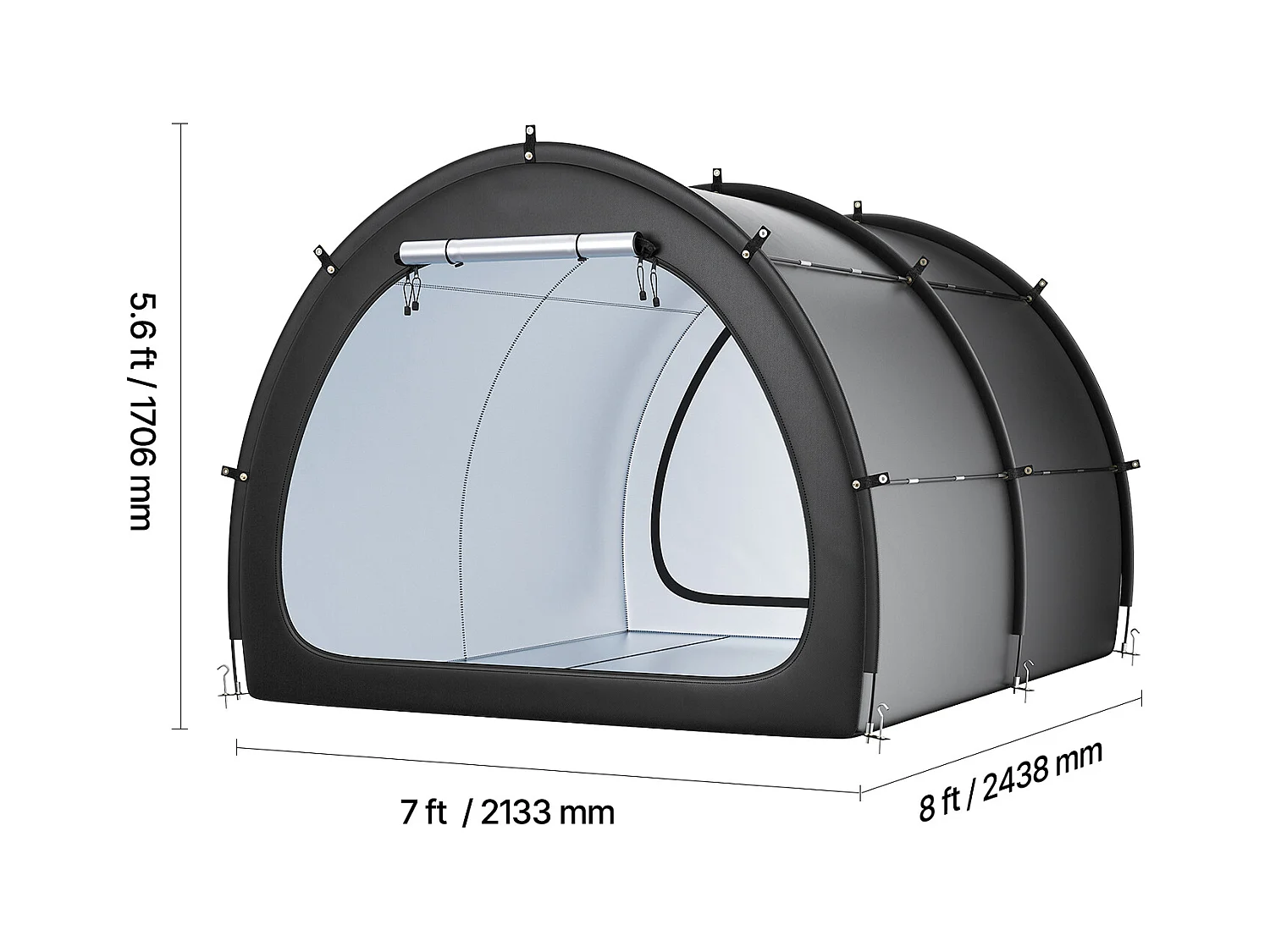 Abri à vélo Tente de Rangement pour Vélos d'Extérieur SucceBuy, Conception étanche en Forme d'éventail pour 5 Vélos ou plus