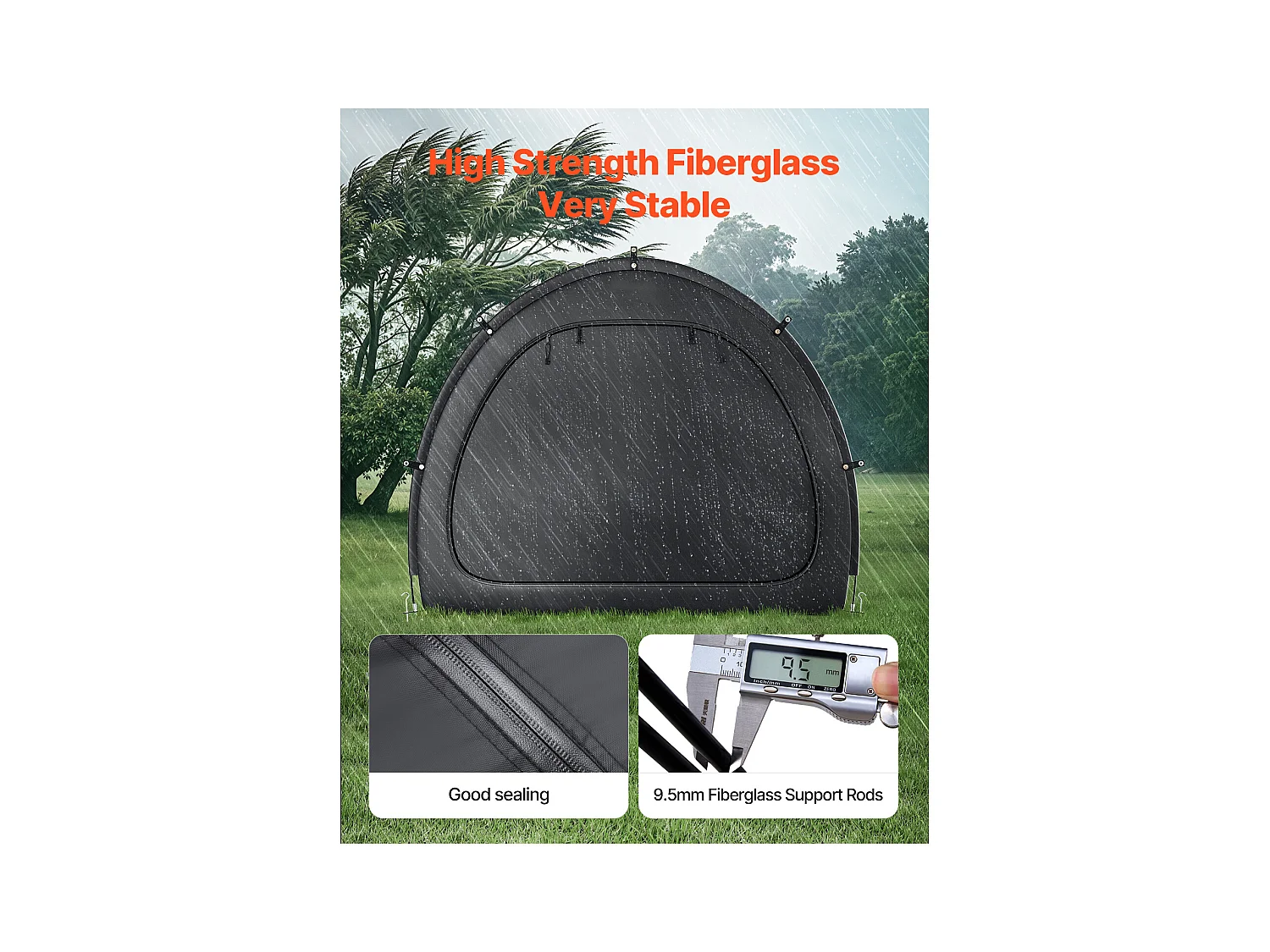 Abri à vélo Tente de Rangement pour Vélos d'Extérieur SucceBuy, Conception étanche en Forme d'éventail pour 5 Vélos ou plus