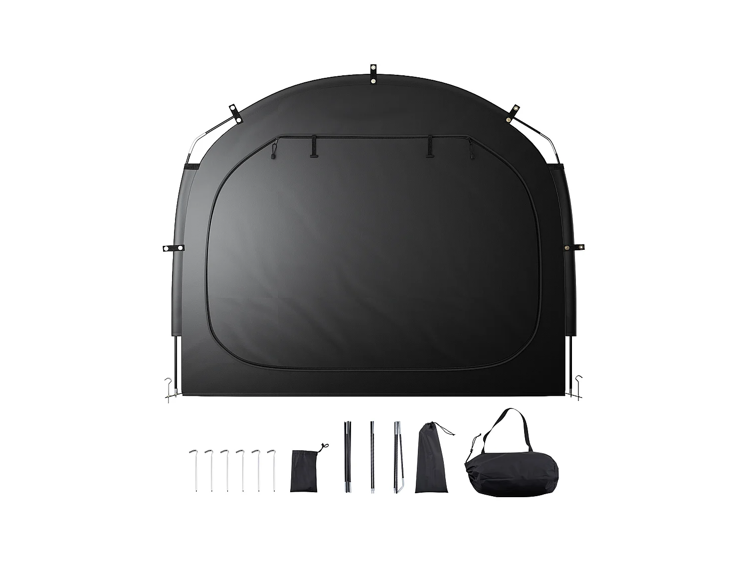 Abri à Vélo SucceBuy Abri à Vélo pour 5 Vélos, Tente de Rangement Spacieuse et Imperméable, Avec Fenêtre Ventilée, Poteaux en Fibre de Verre Robuste