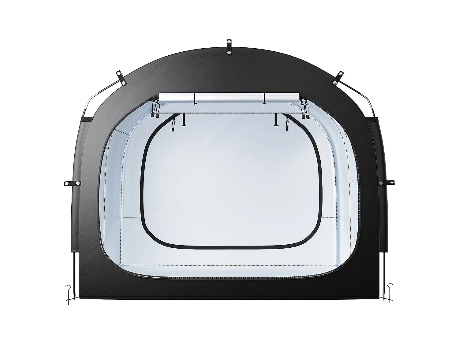 Abri à Vélo SucceBuy Abri à Vélo pour 5 Vélos, Tente de Rangement Spacieuse et Imperméable, Avec Fenêtre Ventilée, Poteaux en Fibre de Verre Robuste