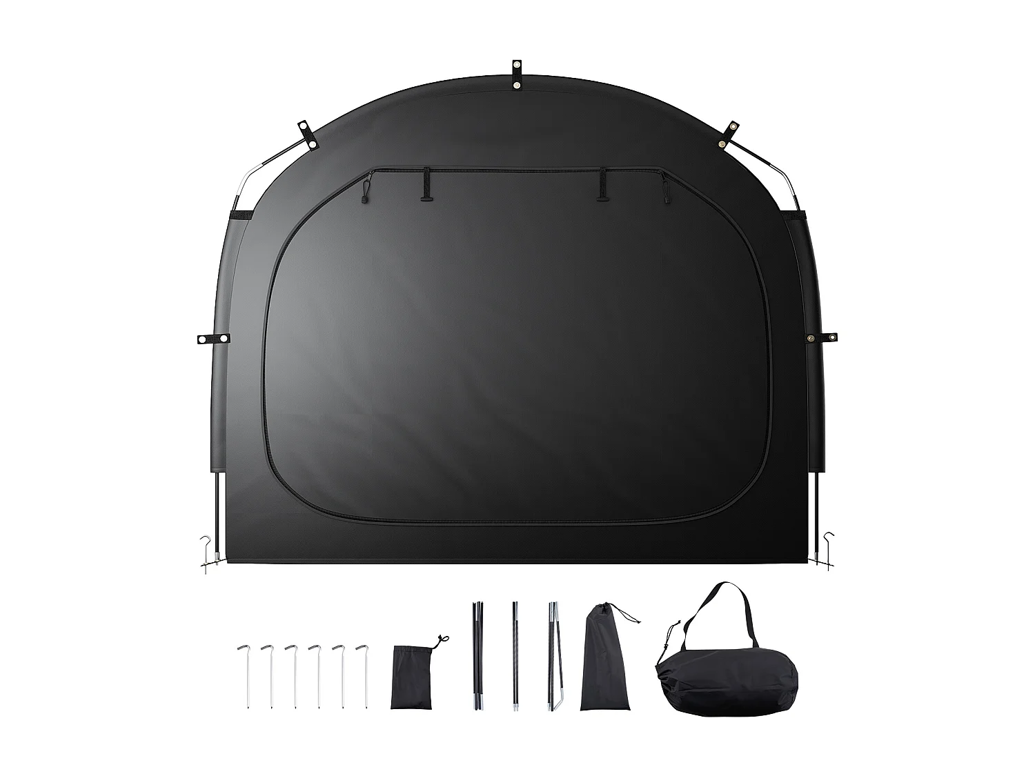 Abri à Vélo SucceBuy Abri à Vélo pour 5 Vélos, Tente de Rangement Spacieuse et Imperméable, Avec Fenêtre Ventilée, Poteaux en Fibre de Verre Robuste