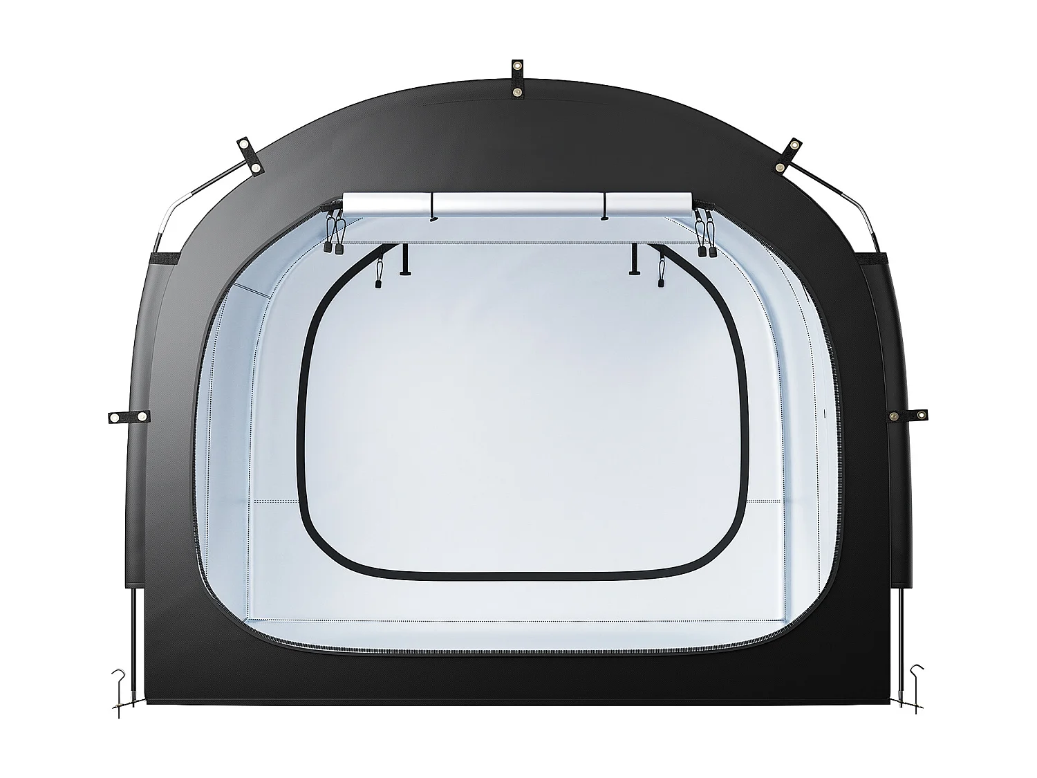 Abri à Vélo SucceBuy Abri à Vélo pour 5 Vélos, Tente de Rangement Spacieuse et Imperméable, Avec Fenêtre Ventilée, Poteaux en Fibre de Verre Robuste