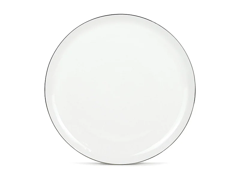 Lot de 6 assiettes plates blanc - "Sélène"