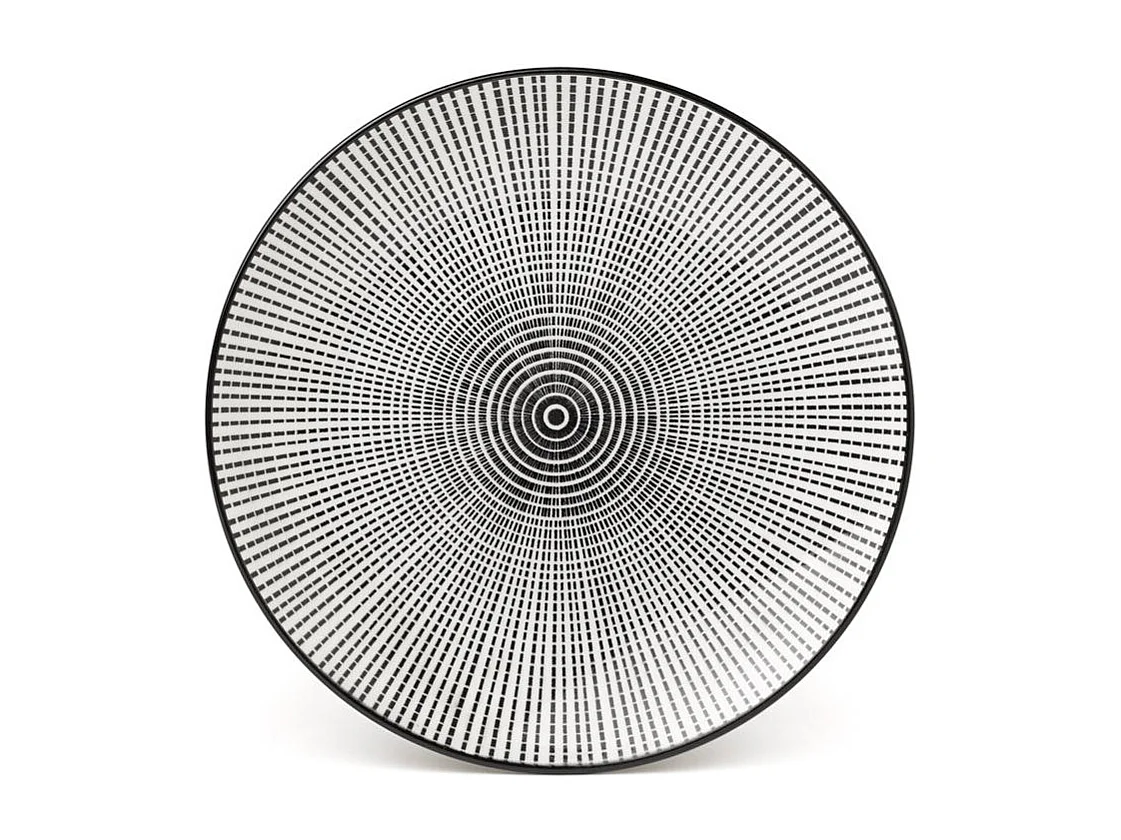 Lot de 6 assiettes à dessert noir - "Aya"