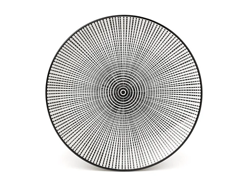 Lot de 6 assiettes à dessert noir - "Aya"