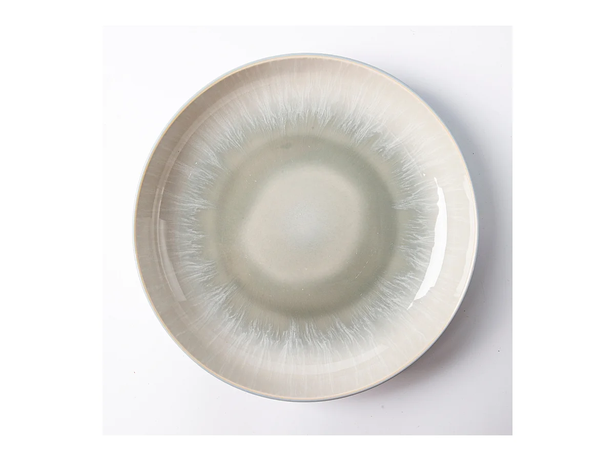 Lot de 6 assiettes creuses bleu - "Iris"